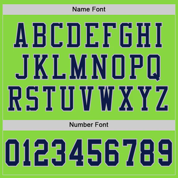 Custom Neon Green Navy-Gray Mesh Authentic Football Jersey - Image 3